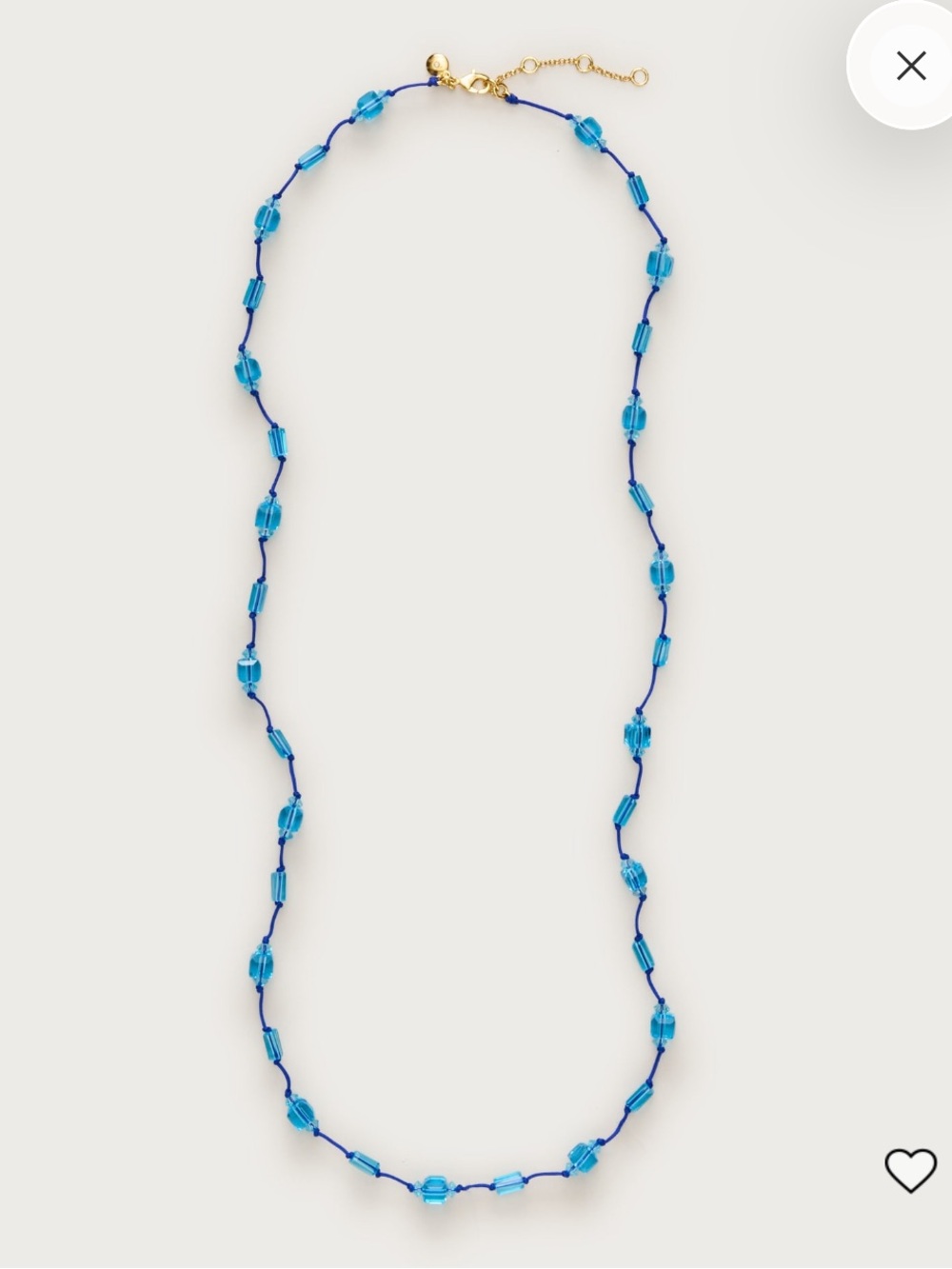 J. Crew Seaglass Beaded Necklace with Gold Clasp
